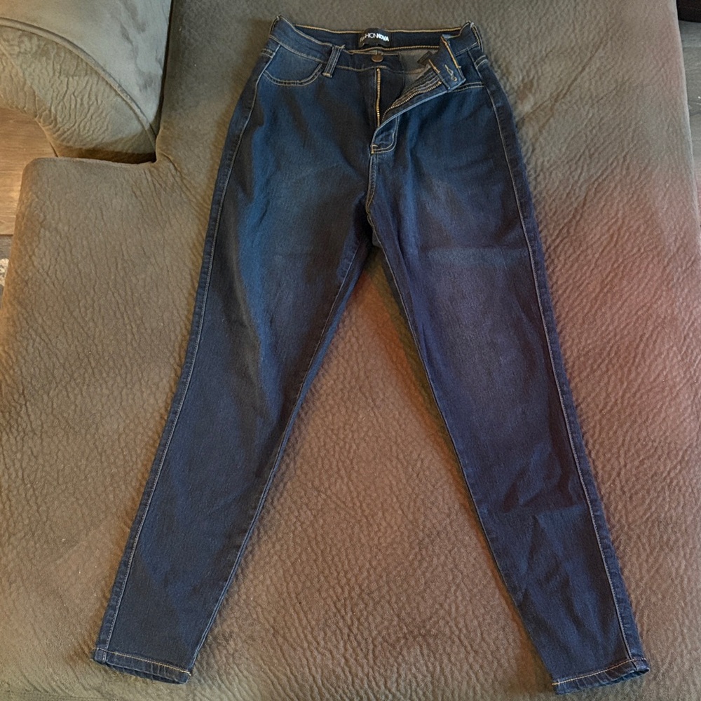 Fashion Nova Dark Blue Skinny Jeans